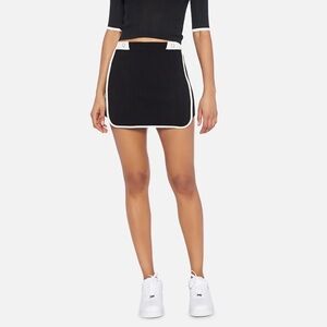 GCDS Classic Track Mini Skirt Black White